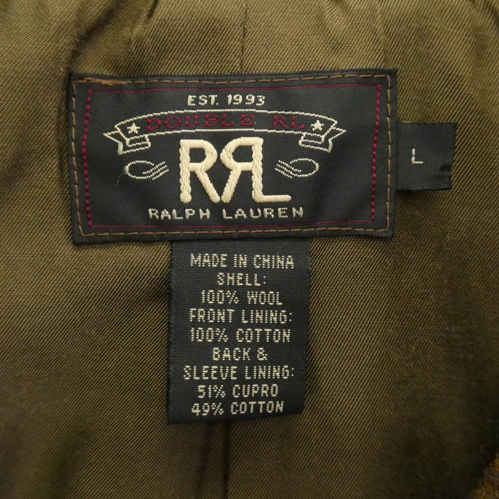 RRL ダブルアールエル Crawford English Tweed Coat ツツイード コート ブラウン系 L【中古】