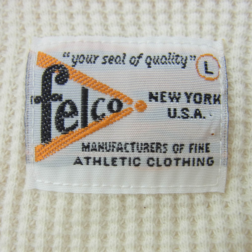フェルコ L/S THERMAL CREW MIDDLE WEIGHT サーマル ロング スリーブ カットソー ホワイト系 L【中古】