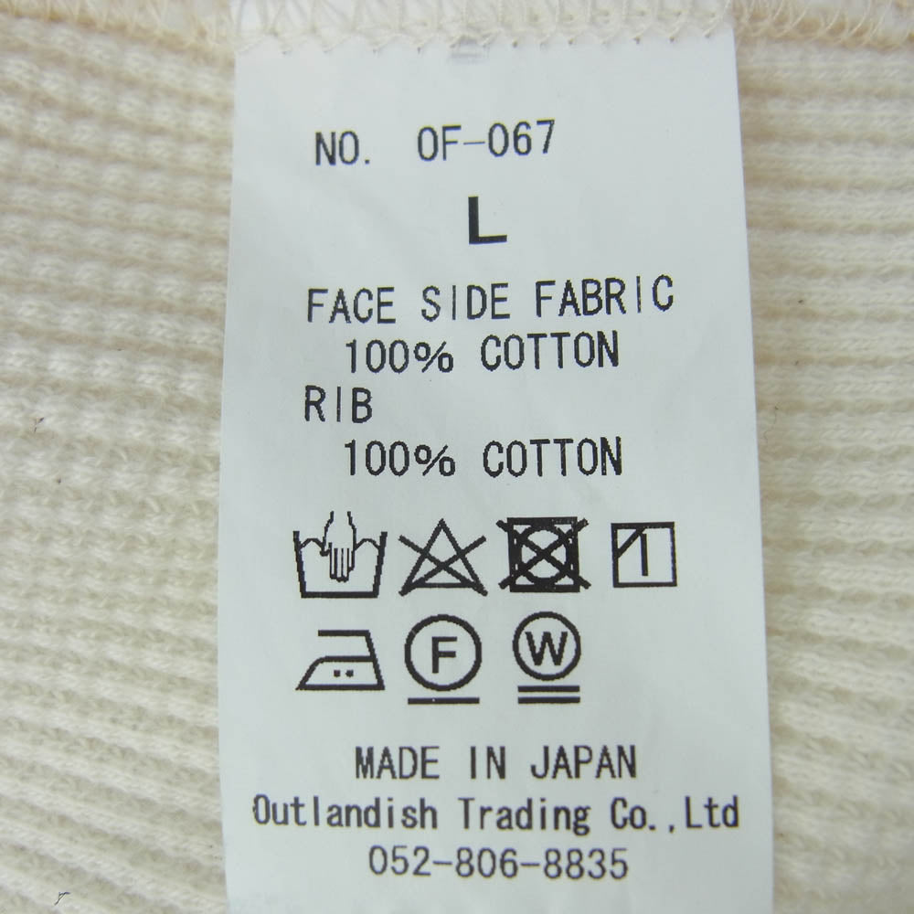 フェルコ L/S THERMAL CREW MIDDLE WEIGHT サーマル ロング スリーブ カットソー ホワイト系 L【中古】