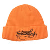 HideandSeek ハイドアンドシーク Cursive Logo Knit CAP ニット キャップ オレンジ系【美品】【中古】