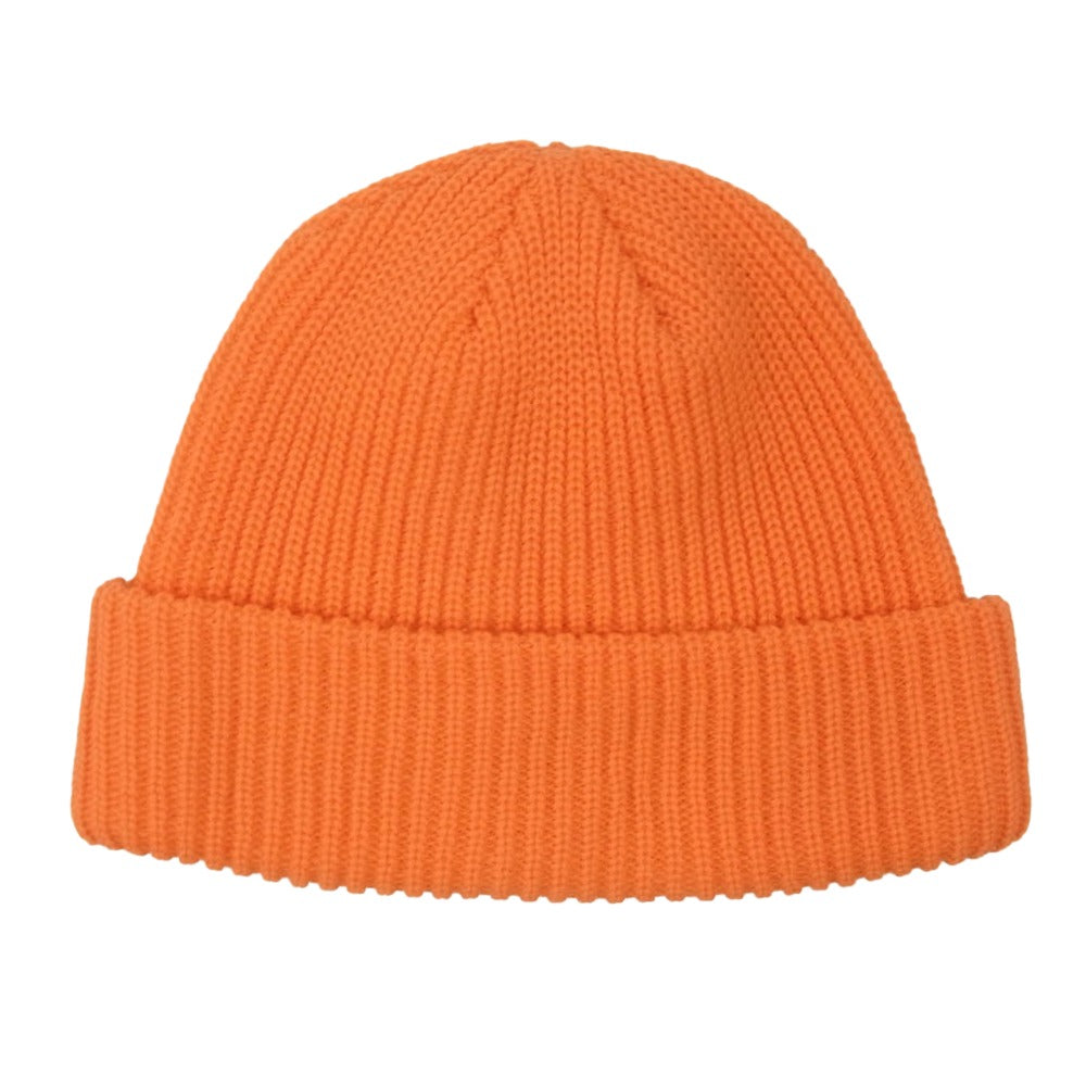 HideandSeek ハイドアンドシーク Cursive Logo Knit CAP ニット キャップ オレンジ系【美品】【中古】