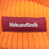 HideandSeek ハイドアンドシーク Cursive Logo Knit CAP ニット キャップ オレンジ系【美品】【中古】