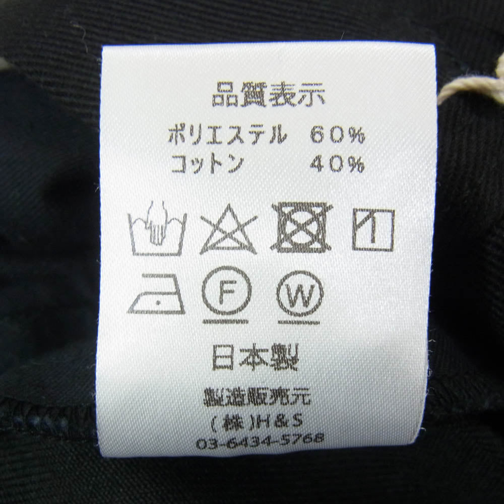 HideandSeek ハイドアンドシーク 24aw HP-010924 Work Slacks ワーク スラックス ボトム パンツ ブラック系 L【極上美品】【中古】