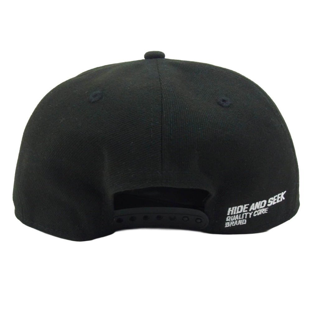 HideandSeek ハイドアンドシーク HAS NEWERA CAP ニューエラ コラボベース ボール キャップ ブラック系【美品】【中古】