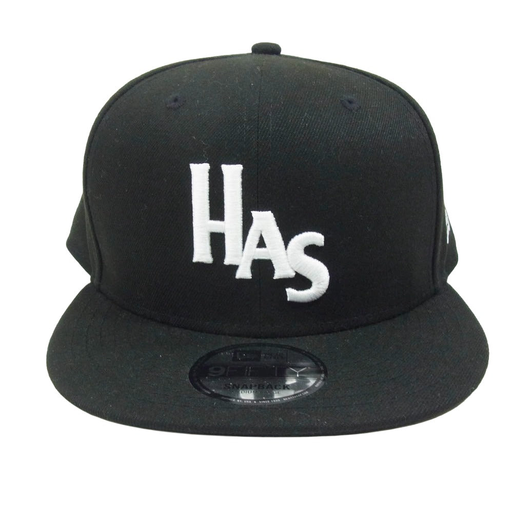 HideandSeek ハイドアンドシーク HAS NEWERA CAP ニューエラ コラボベース ボール キャップ ブラック系【美品】【中古】