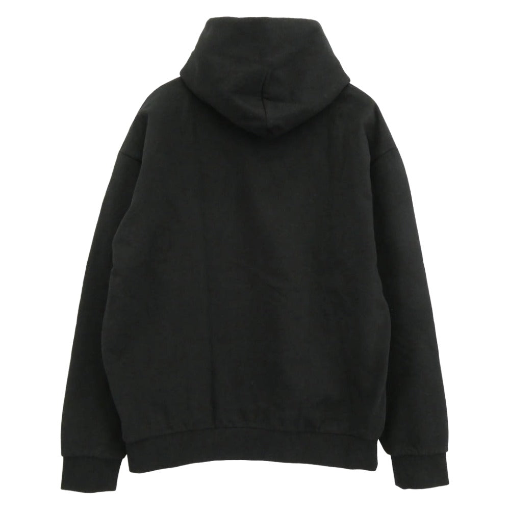 HideandSeek ハイドアンドシーク HC-120724 College Hooded Sweat Shirt カレッジ ロゴ プルオーバー パーカー ブラック系 L【中古】
