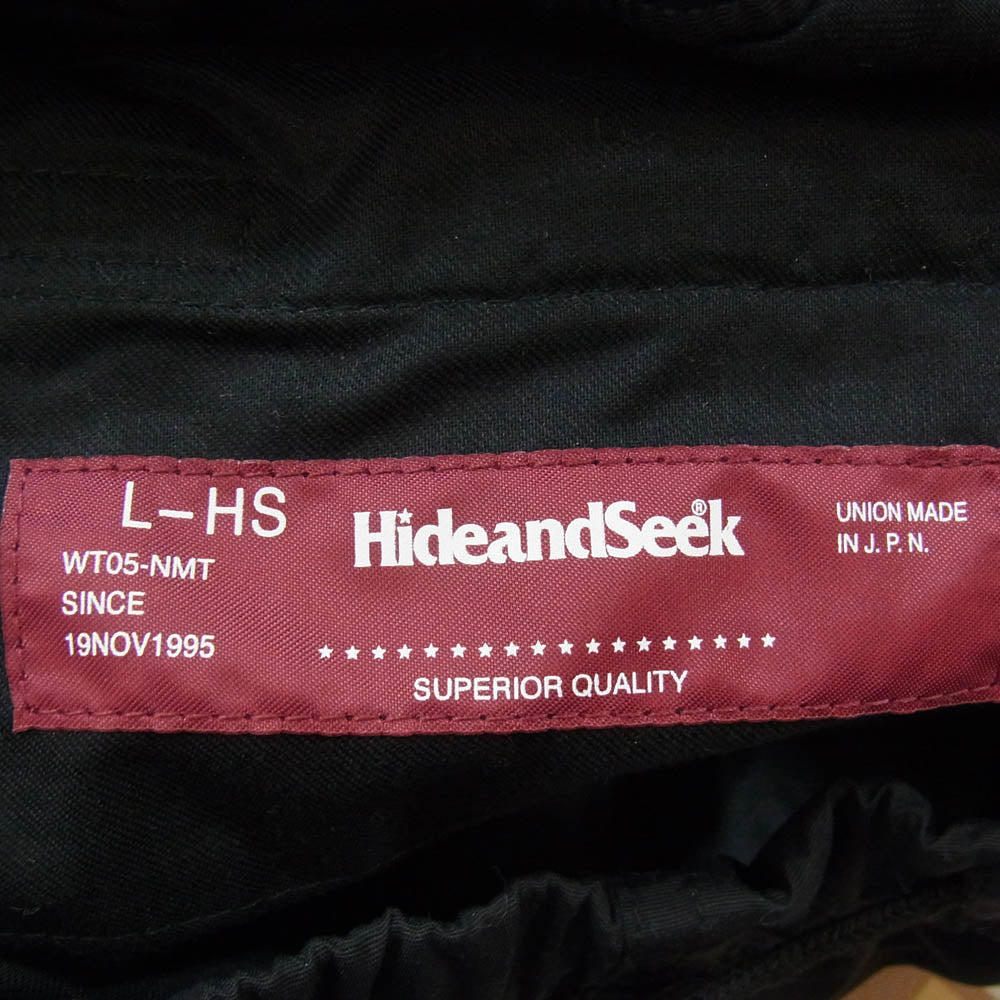 HideandSeek ハイドアンドシーク 23ss HP-010223 Nylon Track Pant ナイロン トラック パンツ ブラック系 L【極上美品】【中古】