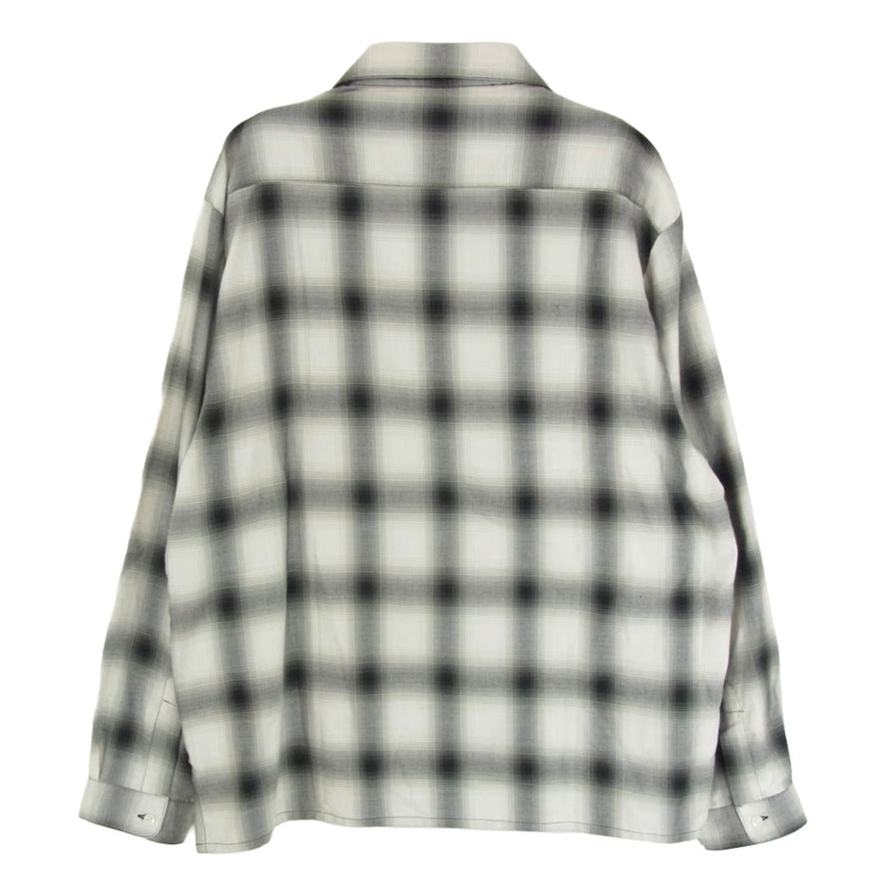 HideandSeek ハイドアンドシーク HS-030224 Ombre Check L/S Shirt オンブレチェック 長袖 シャツ ブラック系 L【新古品】【未使用】【中古】