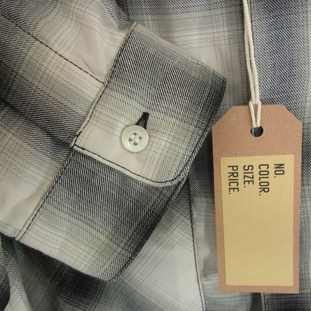 HideandSeek ハイドアンドシーク HS-030224 Ombre Check L/S Shirt オンブレチェック 長袖 シャツ ブラック系 L【新古品】【未使用】【中古】