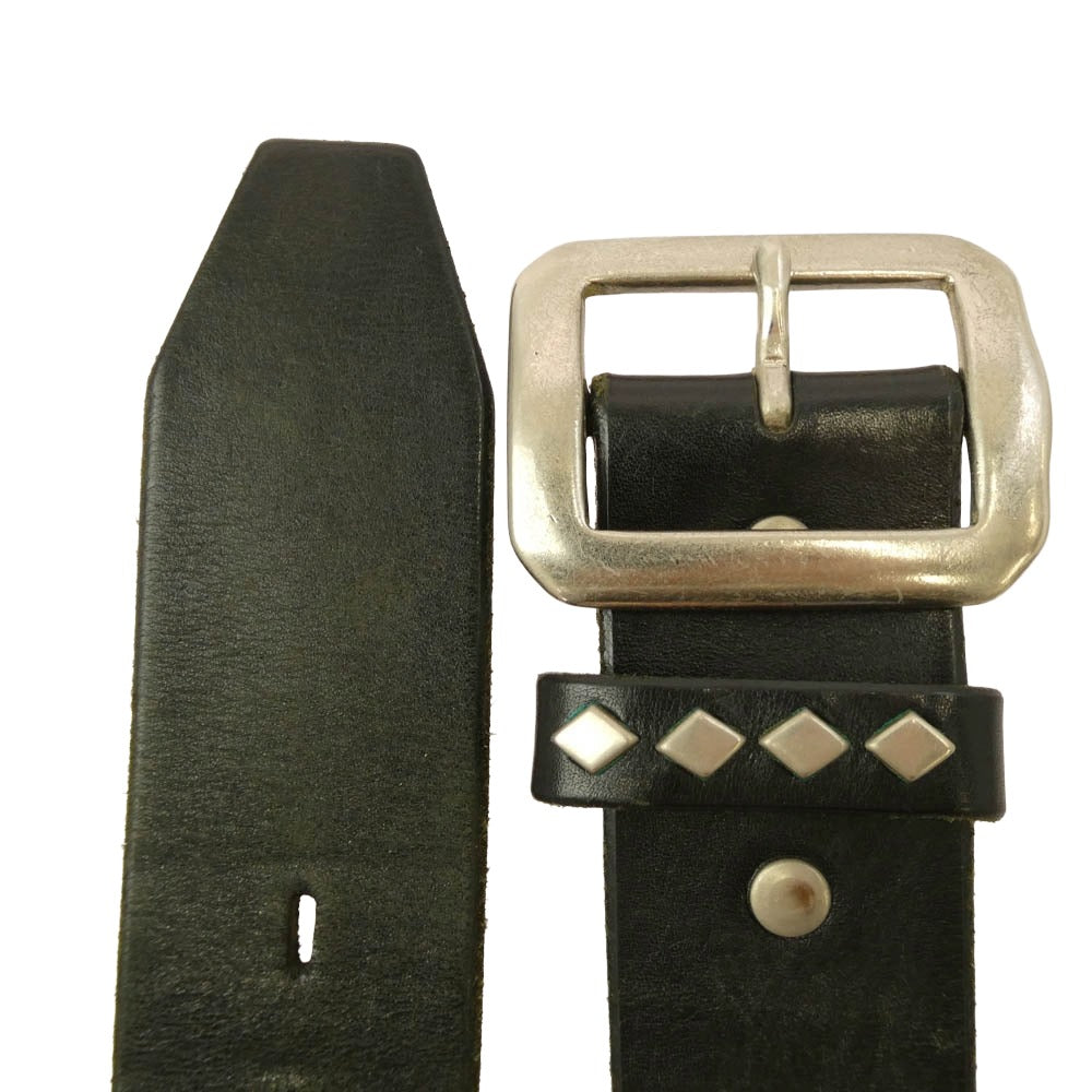 TENDERLOIN テンダーロイン HTC PORTER T-STUDS BELT レザー スタッズ ベルト ブラック系 34【中古】