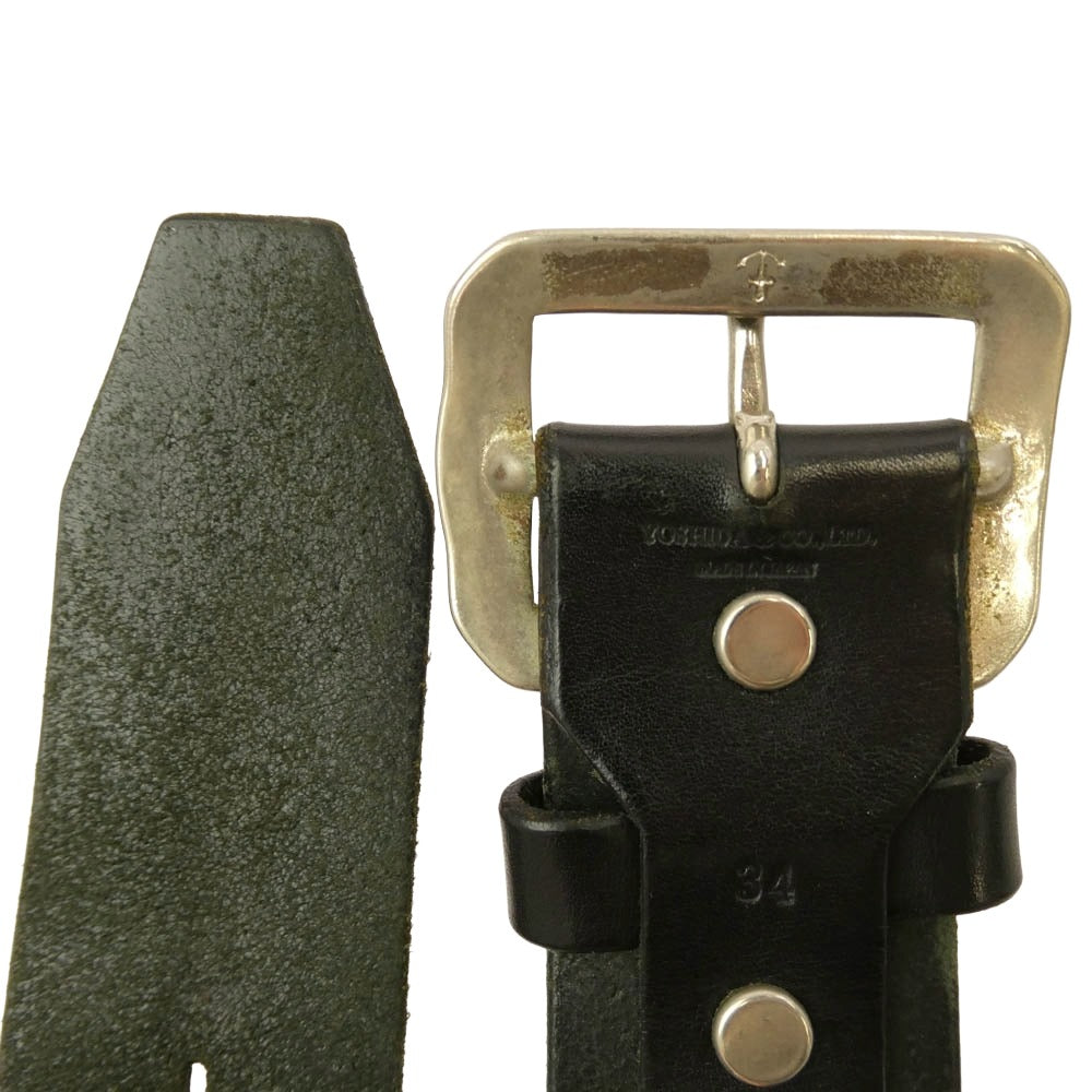 TENDERLOIN テンダーロイン HTC PORTER T-STUDS BELT レザー スタッズ ベルト ブラック系 34【中古】