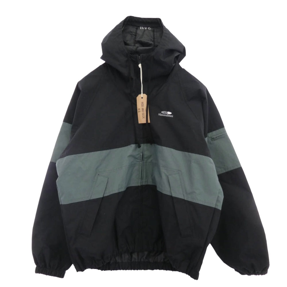 HideandSeek ハイドアンドシーク 23SS HJ-010123 Nylon Zip Jacket ナイロン ジップ ジャケット ブラック系 グレー系 L【極上美品】【中古】