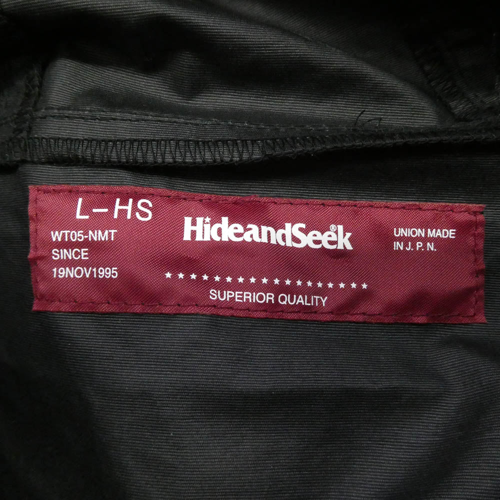 HideandSeek ハイドアンドシーク 23SS HJ-010123 Nylon Zip Jacket ナイロン ジップ ジャケット ブラック系 グレー系 L【極上美品】【中古】