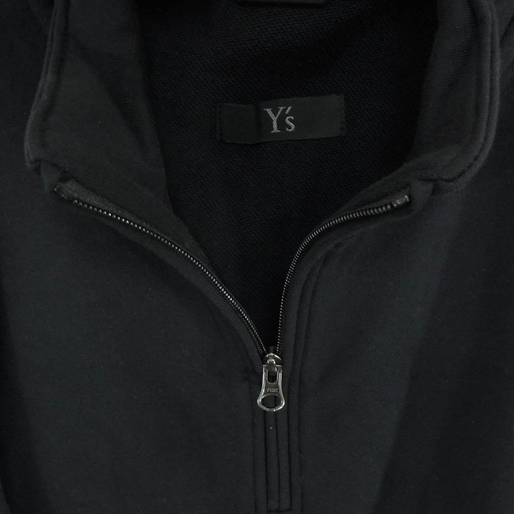 Y's Yohji Yamamoto ワイズ ヨウジヤマモト YL-T82-951 × NEW ERA ニューエラ オーバーサイズ ハーフジップ スウェット生地 プルオーバー ジャケット ブラック系 5【極上美品】【中古】