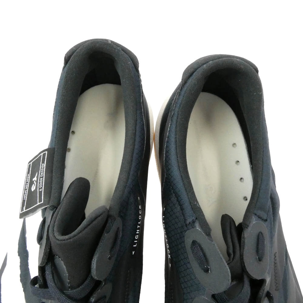Y-3 Yohji Yamamoto ワイスリー ヨウジヤマモト JR6652 ADIOS 9 アディオス9 ローカット スニーカー ランニングシューズ ブラック系 27.5cm【中古】