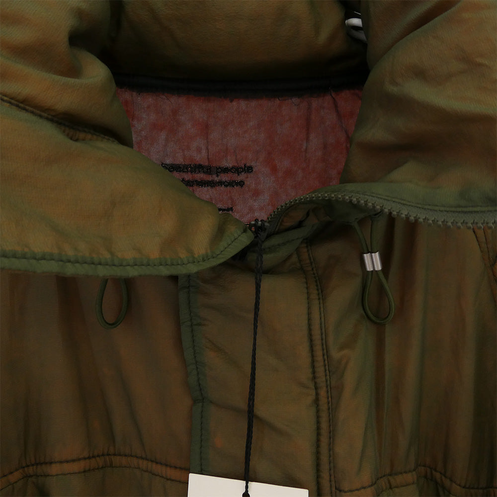 beautiful people ビューティフルピープル 25AW 1545102007 nylonrip dyedpadding monsterparka blouson 中綿 モンスターパーカー リバーシブル ブルゾン カーキ系 36【美品】【中古】