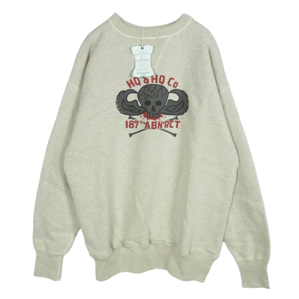 WAREHOUSE ウエアハウス WHSW-24AW013 Lot 401 HQ & HQ CO 42 スウェットシャツ スウェット OATMEAL 42【新古品】【未使用】【中古】