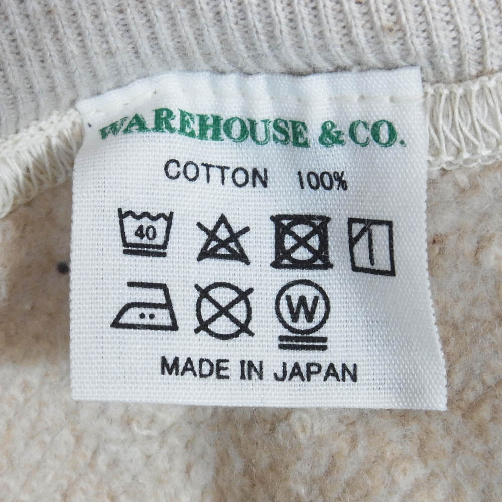 WAREHOUSE ウエアハウス WHSW-24AW013 Lot 401 HQ & HQ CO 42 スウェットシャツ スウェット OATMEAL 42【新古品】【未使用】【中古】