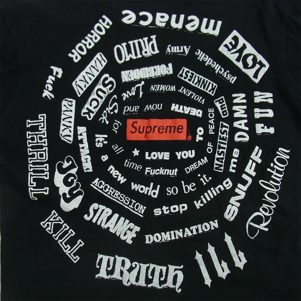Supreme シュプリーム 21ss spiral Tee スパイラル 半袖 Tシャツ ブラック系 S【中古】