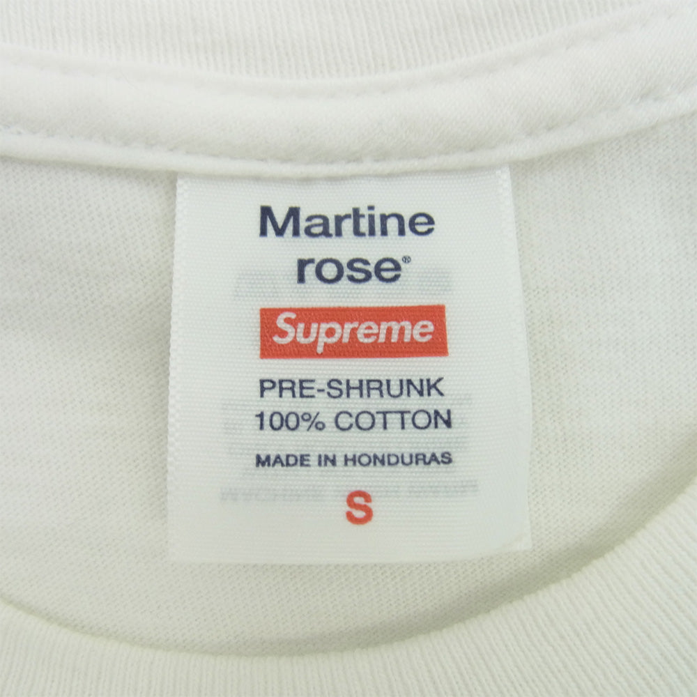 Supreme シュプリーム Martine Rose Tee マーティン ローズ 半袖 Tシャツ カットソー ホワイト系 S【中古】