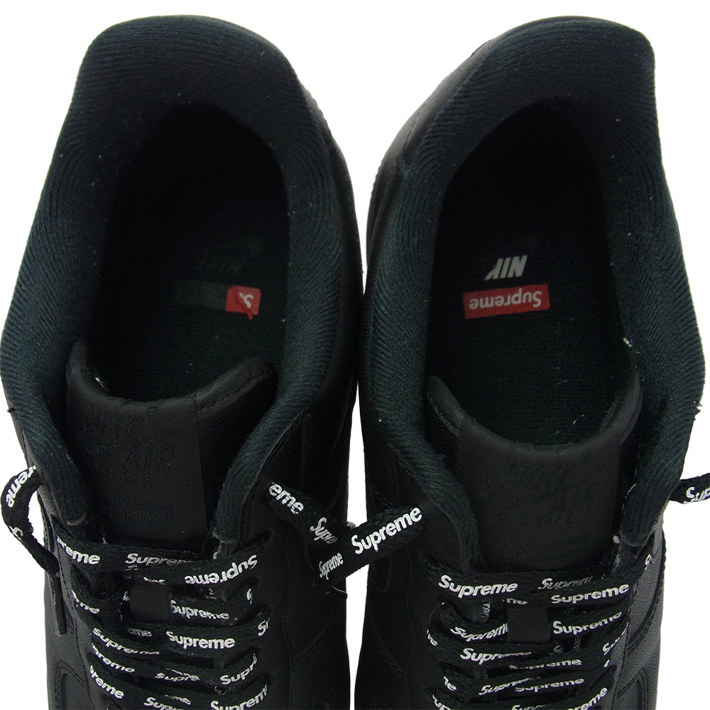 Supreme シュプリーム CU9225-001 × Nike Air Force 1 Low ナイキ エアフォース1 ロー スニーカー ブラック系 26.5cm【中古】