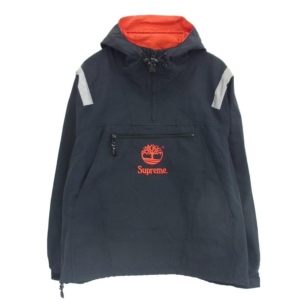 Supreme シュプリーム 21ss Timberland Reflective Taping Anorak ティンバー ランド アノラック パーカー ジャケット ブラック系 S【中古】