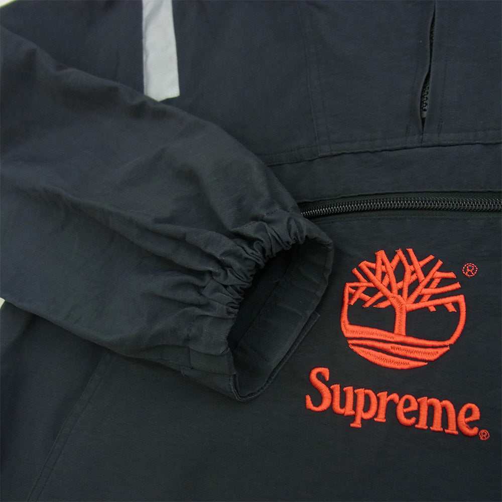 Supreme シュプリーム 21ss Timberland Reflective Taping Anorak ティンバー ランド アノラック パーカー ジャケット ブラック系 S【中古】