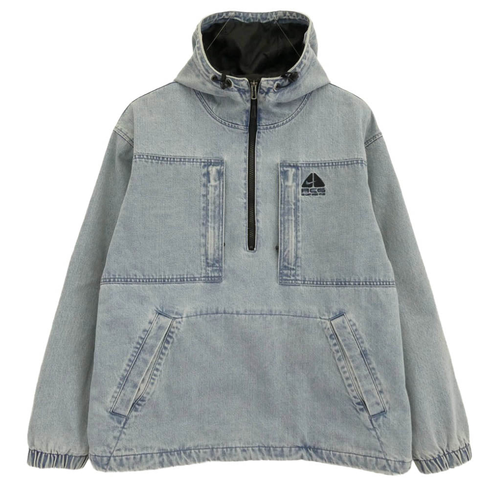 Supreme シュプリーム 22aw DN3245-469 × NIKE ACG ナイキ エーシージー Denim Pullover デニム プルオーバー アノラック ジャケット インディゴブルー系 S【中古】