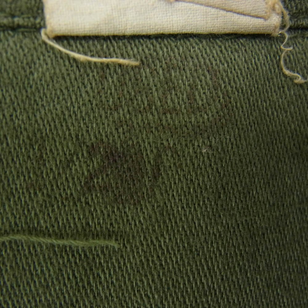 米軍 69年製 米軍 実物 Utility Shirt ユーティリティ 長袖 シャツ カーキ系 16 1/2【中古】