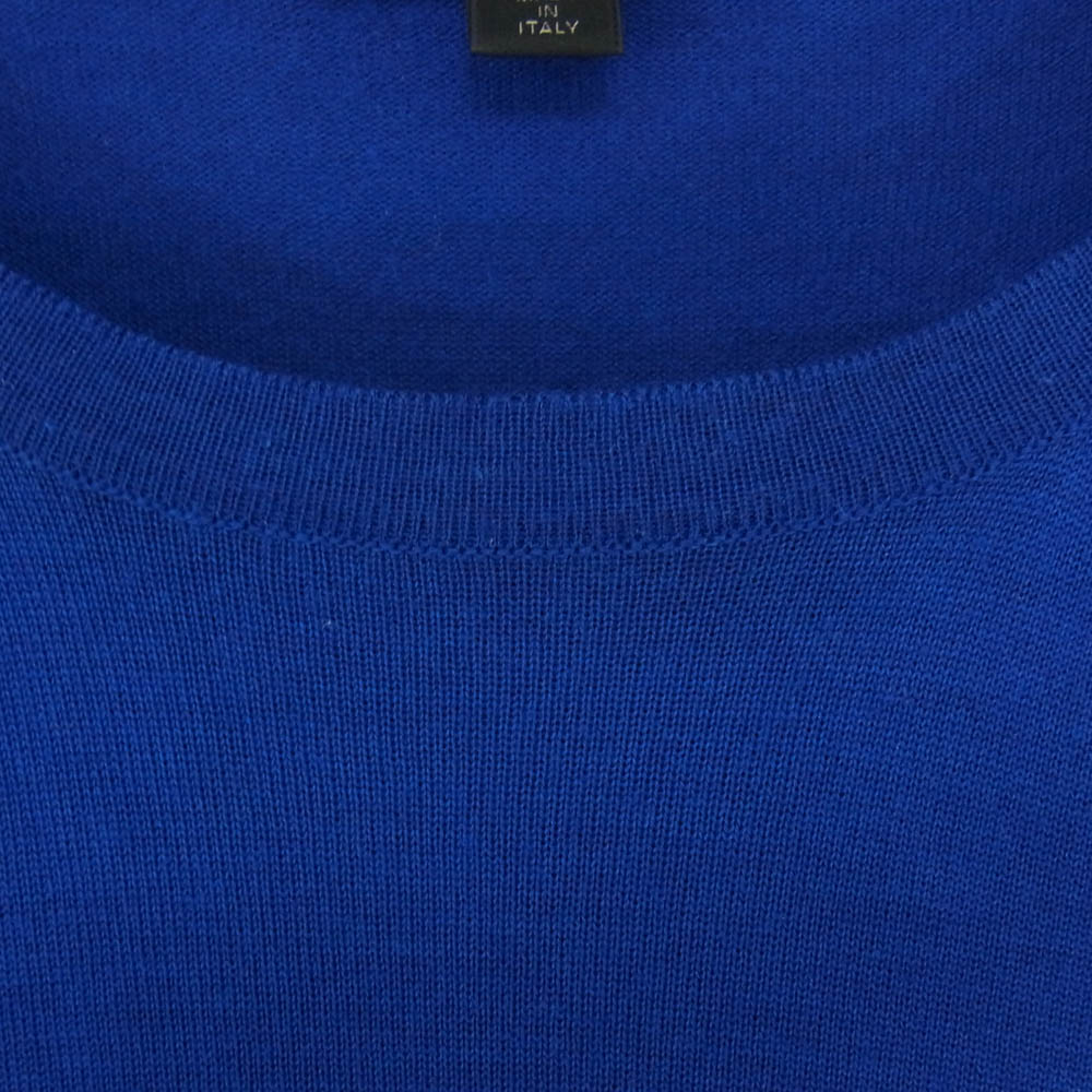 Dunhill ダンヒル ウール ハイゲージ ロングスリーブ クルーネック 長袖 ニット ブルー系 XL【中古】