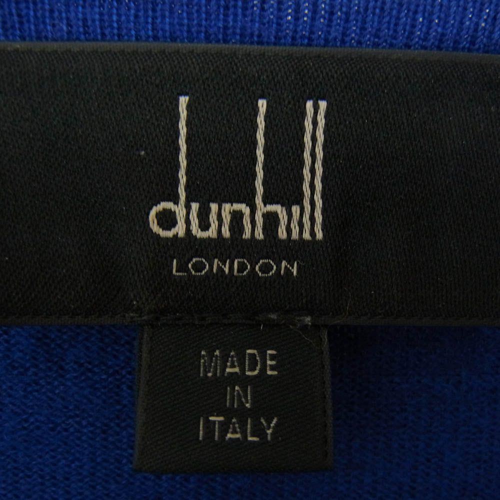 Dunhill ダンヒル ウール ハイゲージ ロングスリーブ クルーネック 長袖 ニット ブルー系 XL【中古】