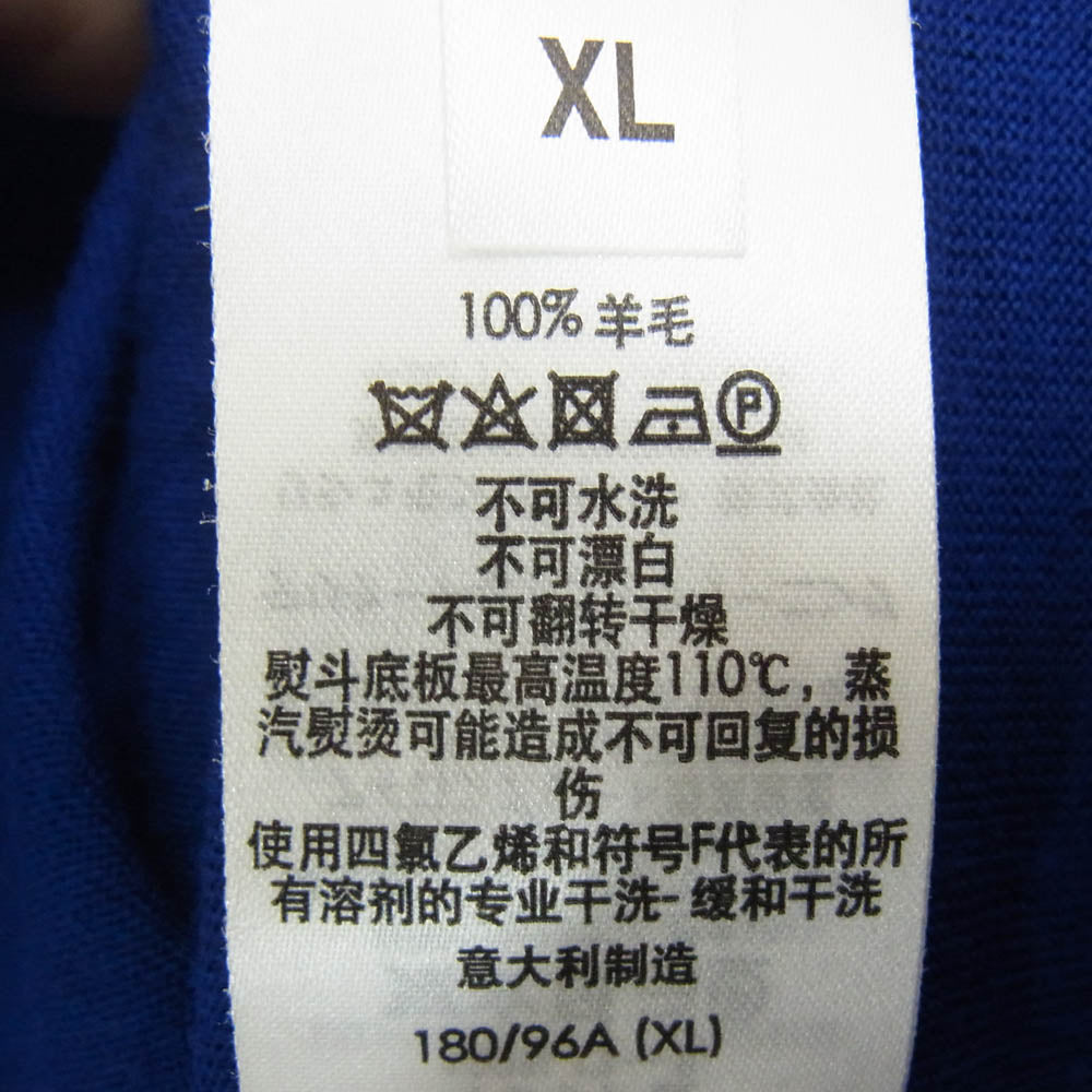 Dunhill ダンヒル ウール ハイゲージ ロングスリーブ クルーネック 長袖 ニット ブルー系 XL【中古】