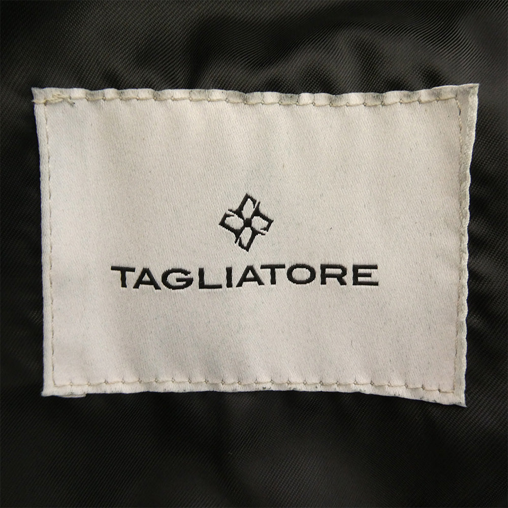 タリアトーレ ASE21-01 イタリア製 STANLEY スエード シングル ライダースジャケット ブラック系 TG50【中古】