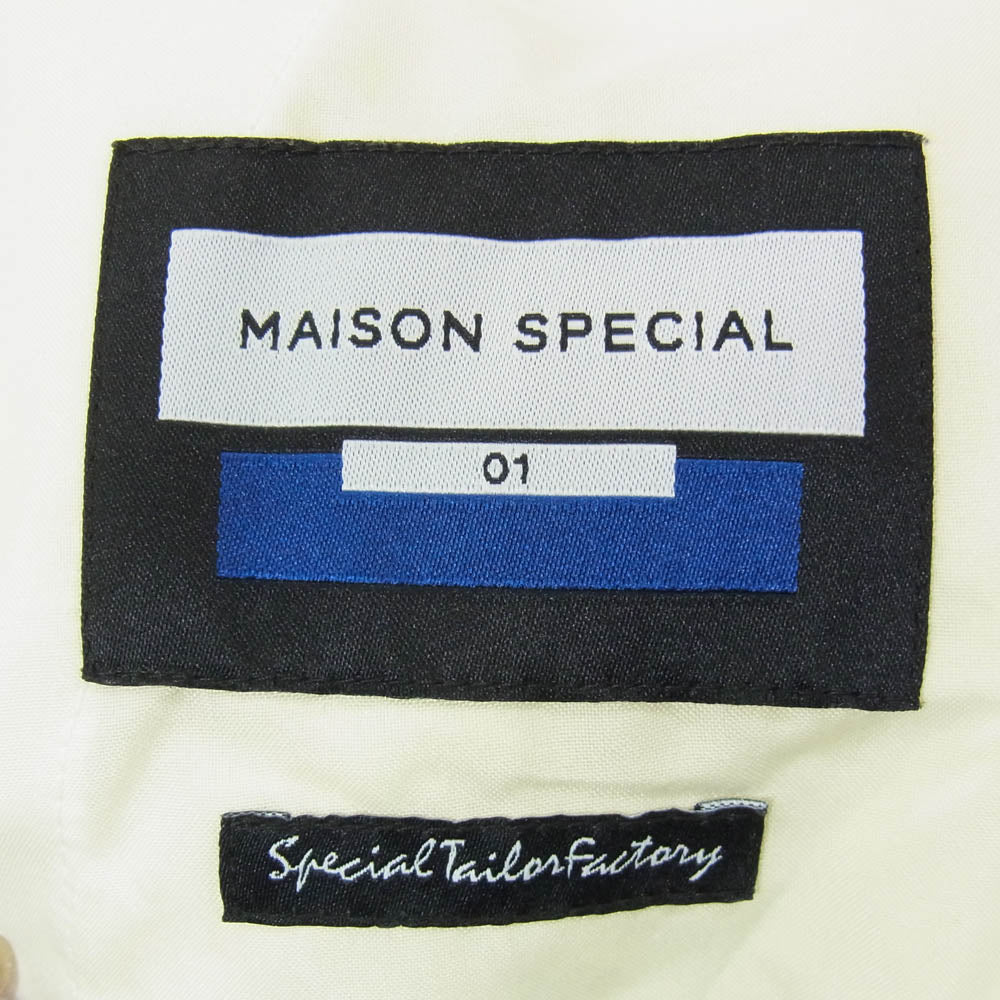 MAISON SPECIAL メゾンスペシャル 11212461308 スタプレツイルストレートパンツ スラックスパンツ オフホワイト系 01【中古】