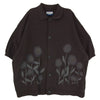 MAISON SPECIAL メゾンスペシャル 11242361204 Flower Embroidery Prime-Over Short Sleeve Knit Shirt フラワーエンブロイダリー プライムオーバー ショートスリーブ 半袖 シャツ ブラウン系 1【美品】【中古】