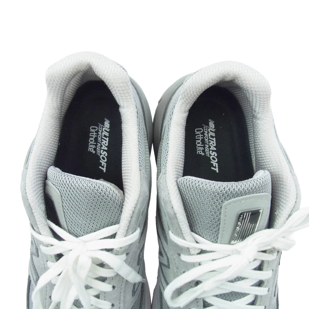 NEW BALANCE ニューバランス M990GL5 USA製 V5 スエード メッシュ スニーカー グレー系 26cm【中古】