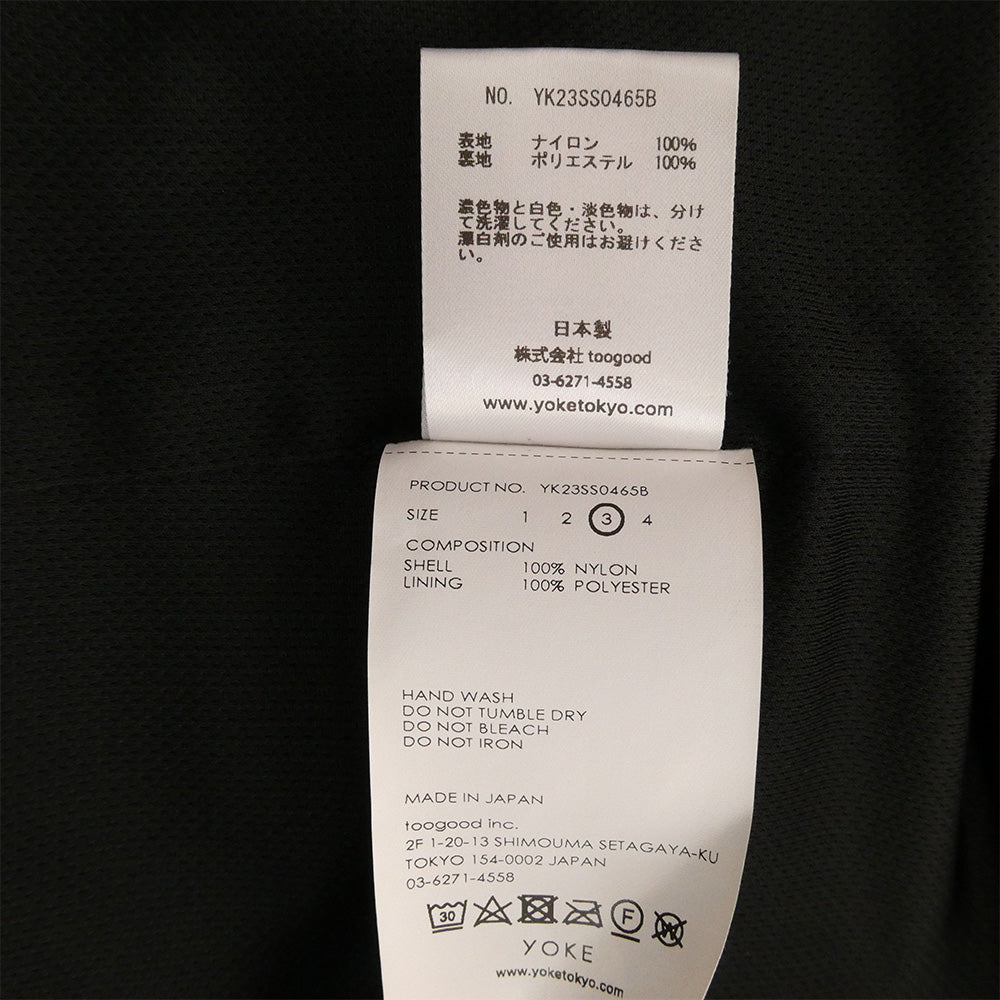 YOKE ヨーク 23SS YK23SS0465B MILITARY ZIP BLOUSON ミリタリー ジップ ブルゾン ブラック系 3【中古】