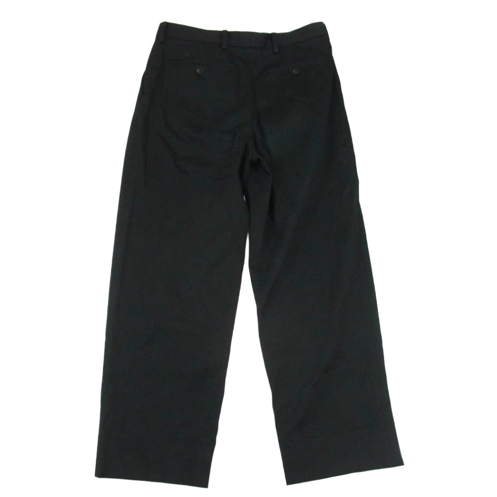 JOSEPH ジョセフ ワイド コットン パンツ ブラック系 44【中古】