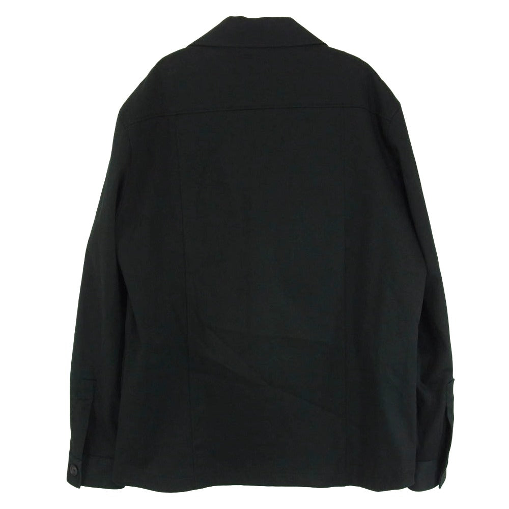 JOSEPH ジョセフ スムースサテンストレッチ CPOシャツ 長袖シャツ ブラック系 46【中古】