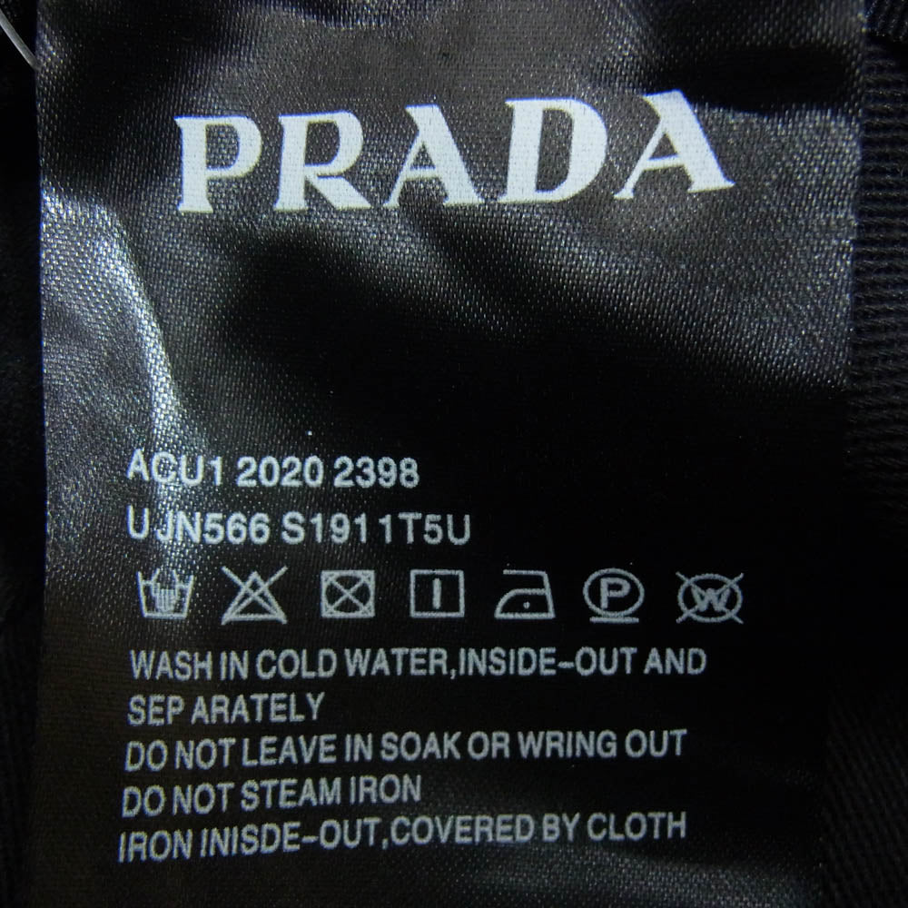 PRADA プラダ U JN566 S191 Re-Nylon 三角プレート トライアングルロゴ ナイロン バケットハット ブラック系【中古】