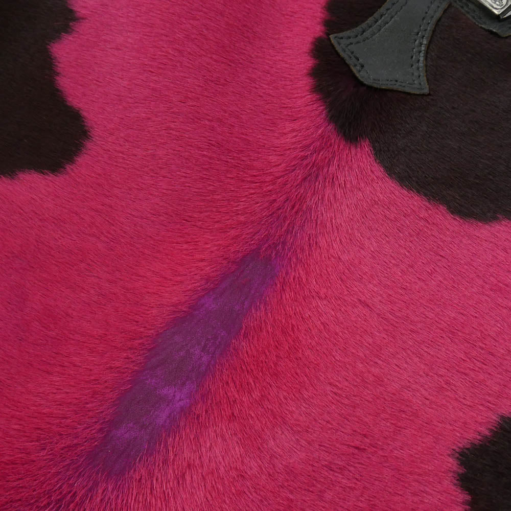 CHROME HEARTS クロムハーツ（原本無） FS TOTE レザー クロスパッチ フローラルクロスリベット スクロールラベル ハラコ ホルスタイン FSトート トートバッグ ピンク系 表記なし【中古】