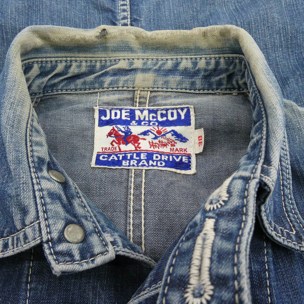 The REAL McCOY'S ザリアルマッコイズ JOE McCOY ジョーマッコイ 8 Hour Union デニム カバーオール インディゴブルー系 38【中古】