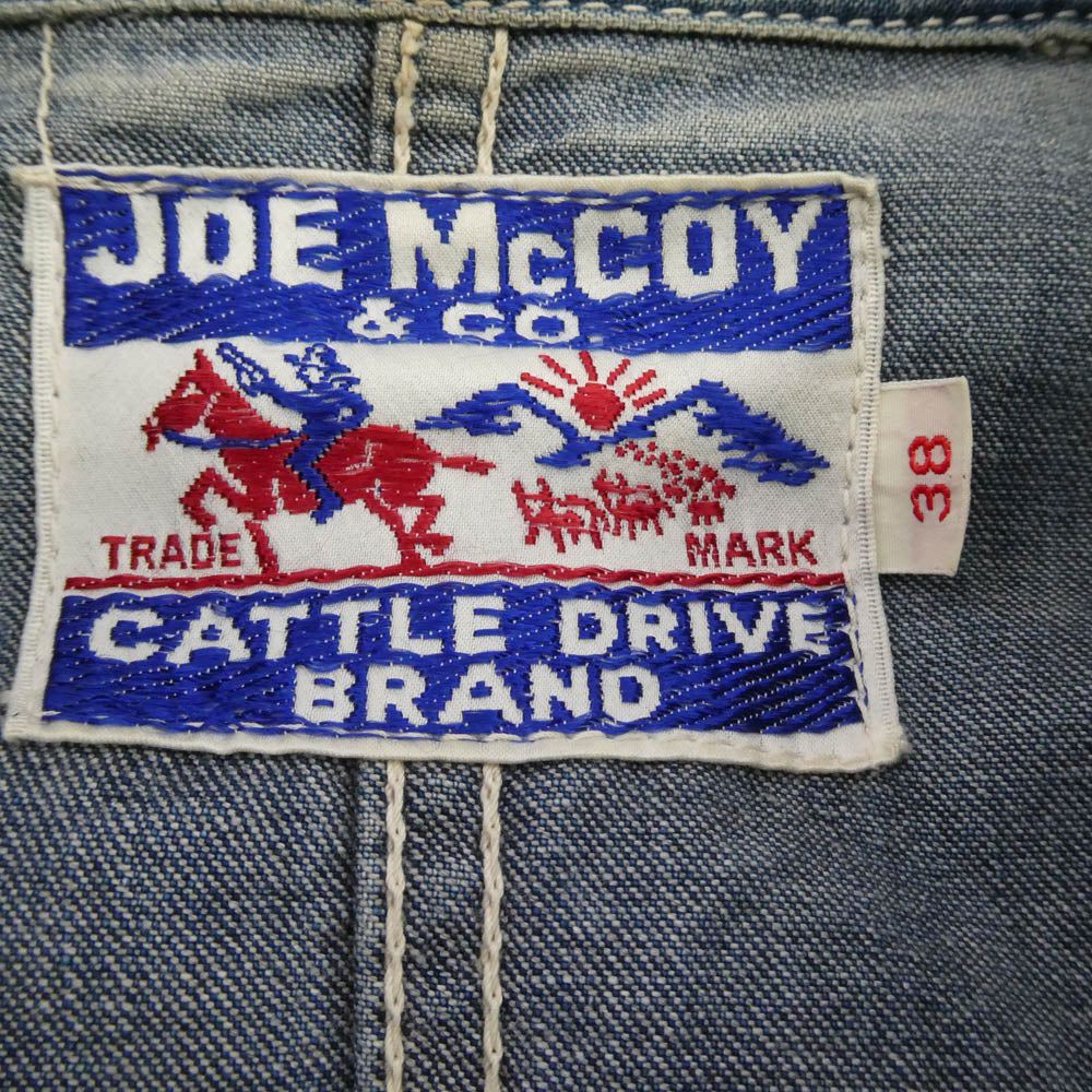 The REAL McCOY'S ザリアルマッコイズ JOE McCOY ジョーマッコイ 8 Hour Union デニム カバーオール インディゴブルー系 38【中古】