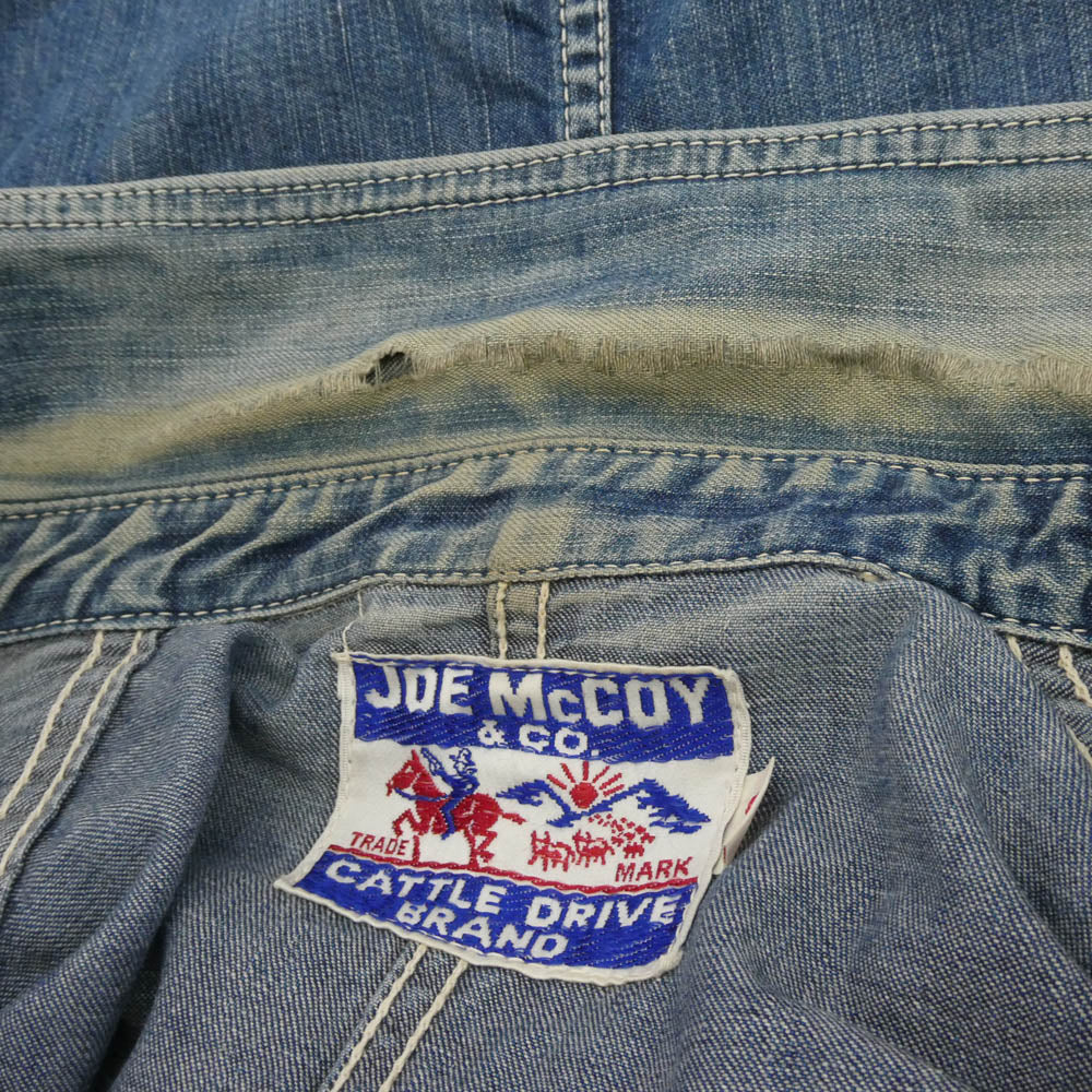The REAL McCOY'S ザリアルマッコイズ JOE McCOY ジョーマッコイ 8 Hour Union デニム カバーオール インディゴブルー系 38【中古】