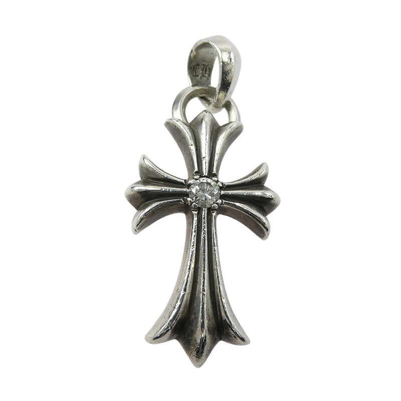 CHROME HEARTS クロムハーツ（原本無） CH CRS SML W BALE 1P アフターダイヤ スモールCH クロスベイル Wベイル ペンダント トップ シルバー系【中古】