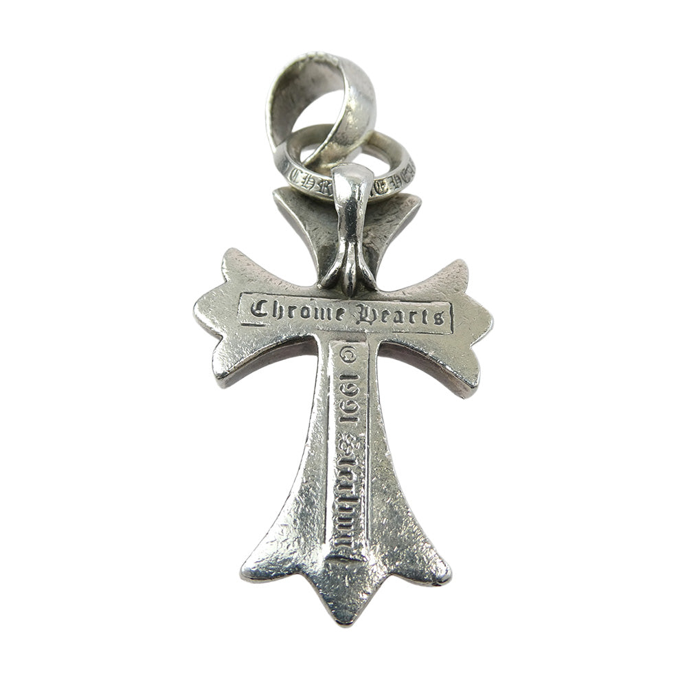CHROME HEARTS クロムハーツ（原本無） CH CRS SML W BALE 1Pアフターダイヤ スモールCHクロス Wベイル ペンダントトップ シルバー系【中古】