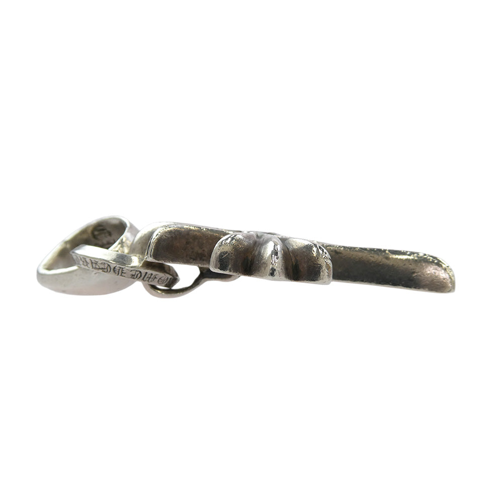 CHROME HEARTS クロムハーツ（原本無） CH CRS SML W BALE 1Pアフターダイヤ スモールCHクロス Wベイル ペンダントトップ シルバー系【中古】
