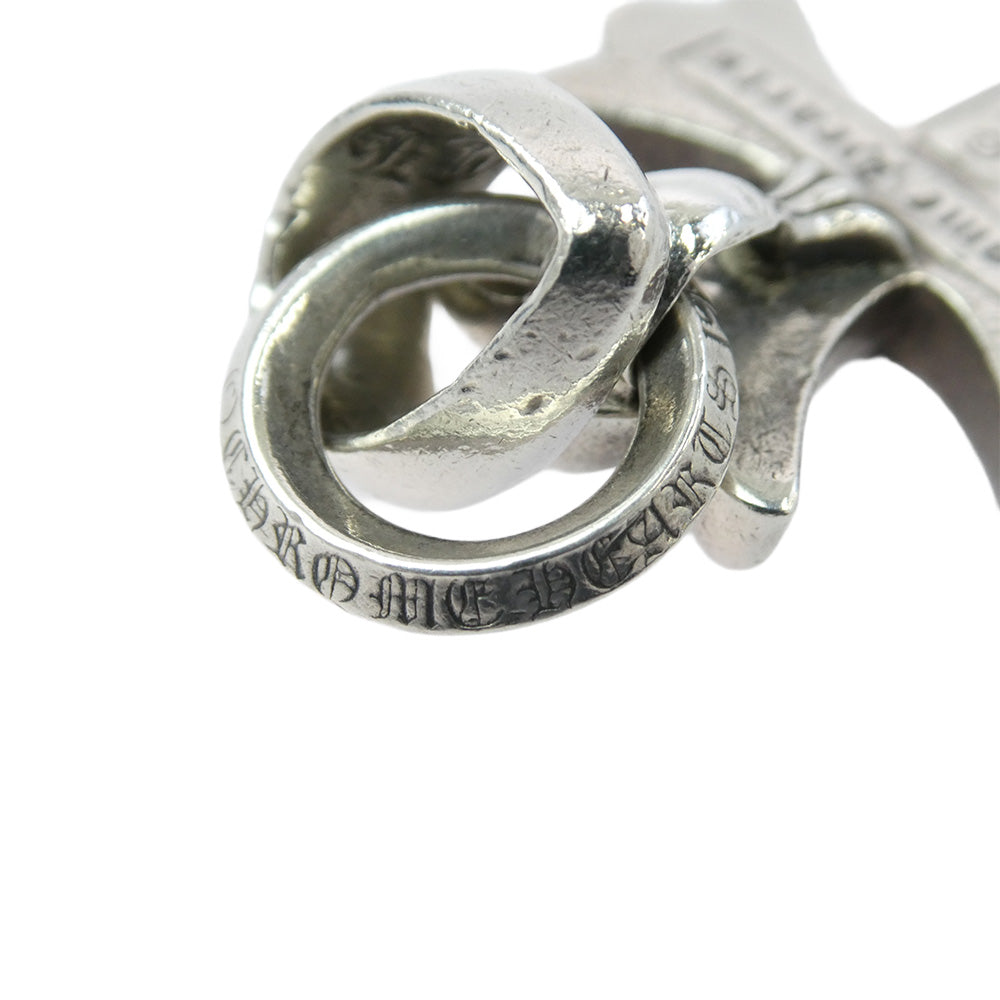 CHROME HEARTS クロムハーツ（原本無） CH CRS SML W BALE 1Pアフターダイヤ スモールCHクロス Wベイル ペンダントトップ シルバー系【中古】