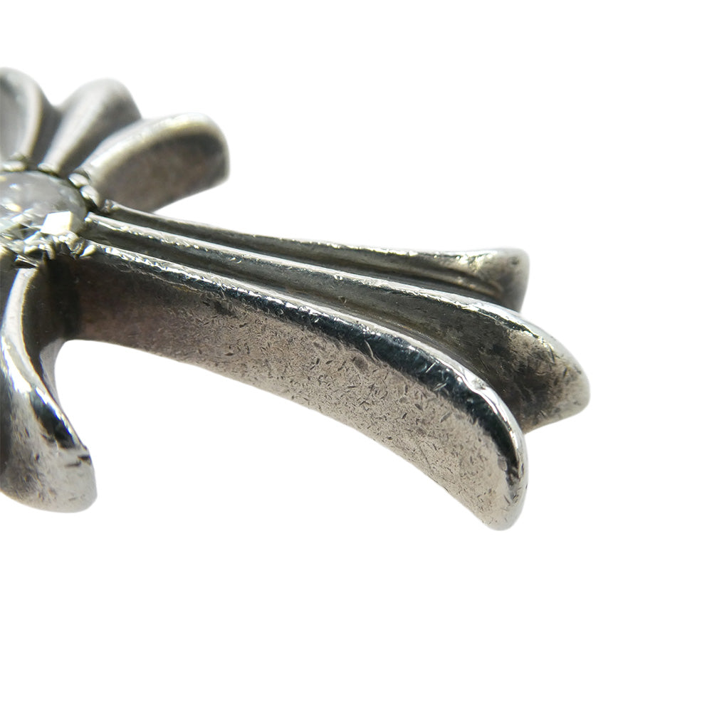 CHROME HEARTS クロムハーツ（原本無） CH CRS SML W BALE 1Pアフターダイヤ スモールCHクロス Wベイル ペンダントトップ シルバー系【中古】