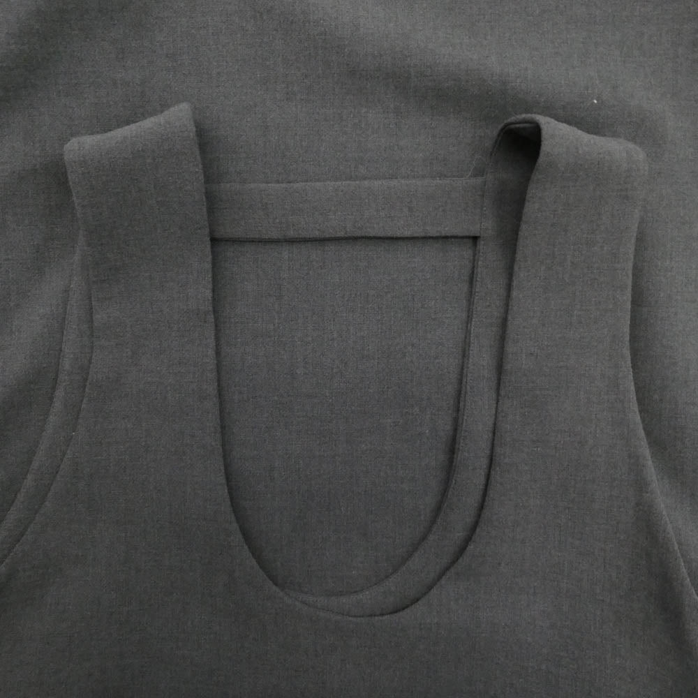 ENFOLD エンフォルド 24SS 300hs233-0970 CURVE DRAPE DRESS ノースリーブ カーブドレープ ワンピース グレー系 36【中古】